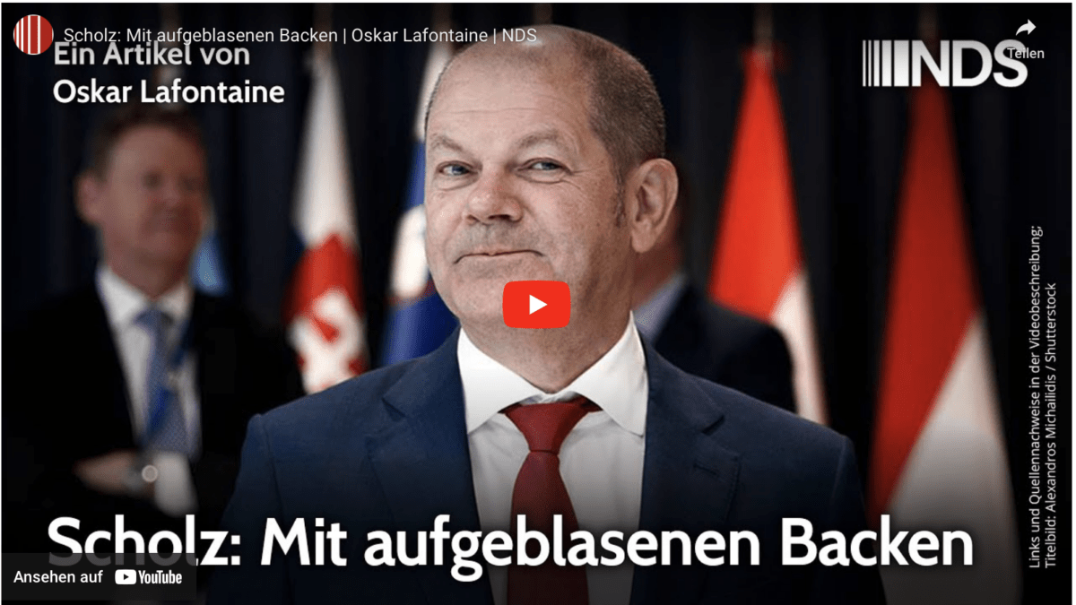 Scholz: Mit aufgeblasenen Backen | Oskar Lafontaine | NDS