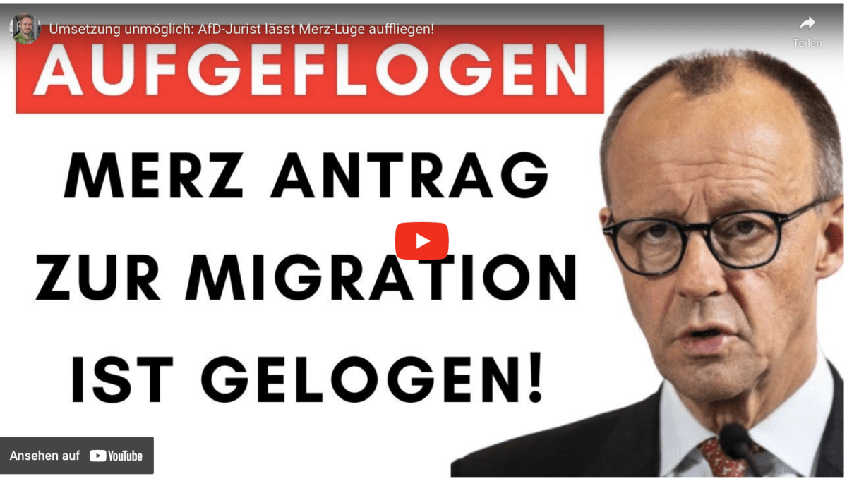Umsetzung unmöglich: AfD-Jurist lässt Merz-Lüge auffliegen!