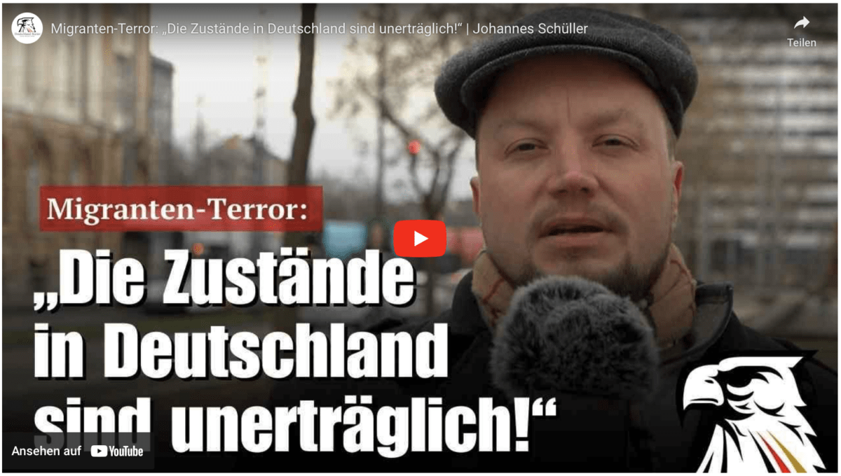 Migranten-Terror: „Die Zustände in Deutschland sind unerträglich!“ | Johannes Schüller