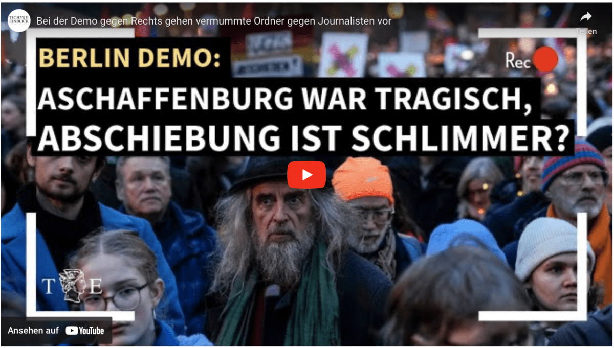 Bei der Demo gegen Rechts gehen vermummte Ordner gegen Journalisten vor