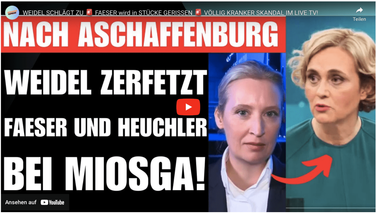 WEIDEL SCHLÄGT ZU  FAESER wird in STÜCKE GERISSEN  VÖLLIG KRANKER SKANDAL IM LIVE TV!