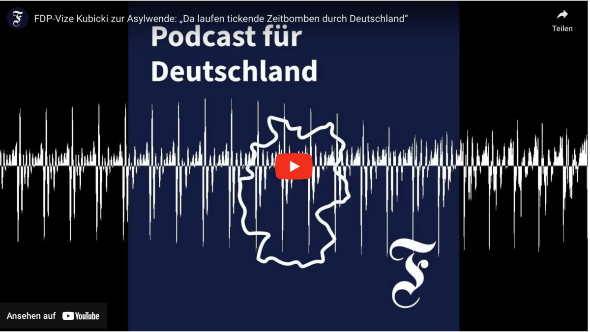 FDP-Vize Kubicki zur Asylwende: „Da laufen tickende Zeitbomben durch Deutschland“
