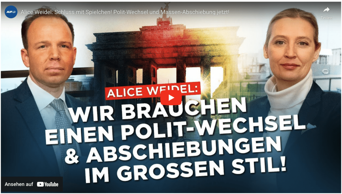 Alice Weidel: Schluss mit Spielchen! Polit-Wechsel und Massen-Abschiebung jetzt!