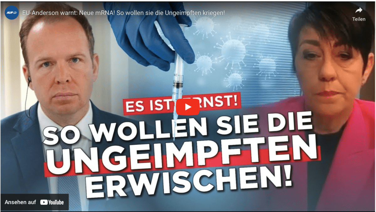 EU-Anderson warnt: Neue mRNA! So wollen sie die Ungeimpften kriegen!