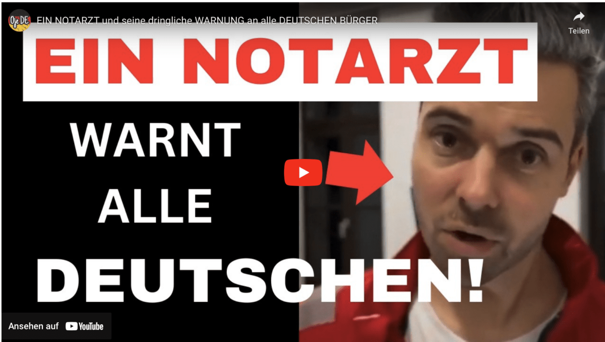 EIN NOTARZT und seine dringliche WARNUNG an alle DEUTSCHEN BÜRGER