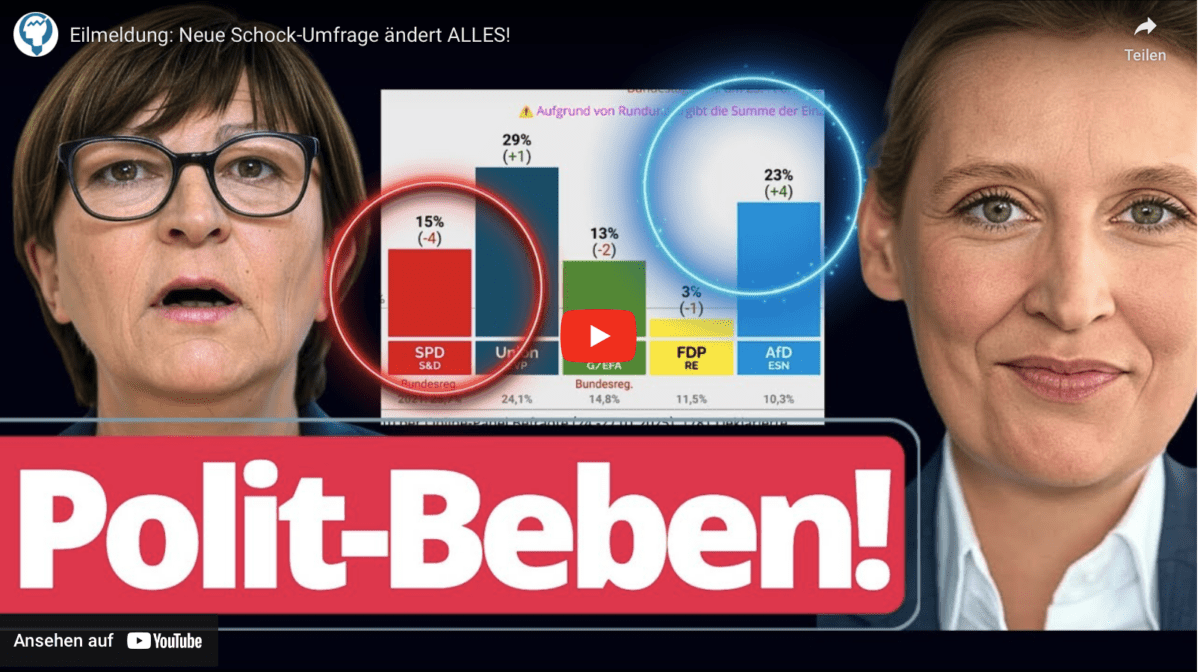 Eilmeldung: Neue Schock-Umfrage ändert ALLES!