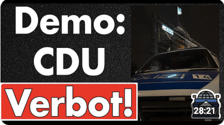 Demo vor Parteizentrale: CDU Verbot jetzt!