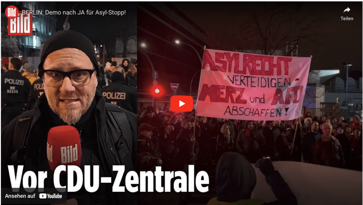BERLIN: Demo vor CDU-Zentrale nach JA für Asyl-Stopp!