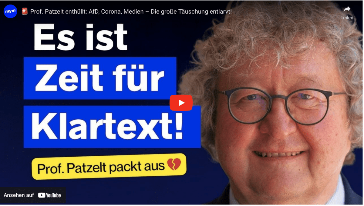 Prof. Patzelt enthüllt: AfD, Corona, Medien – Die große Täuschung entlarvt!