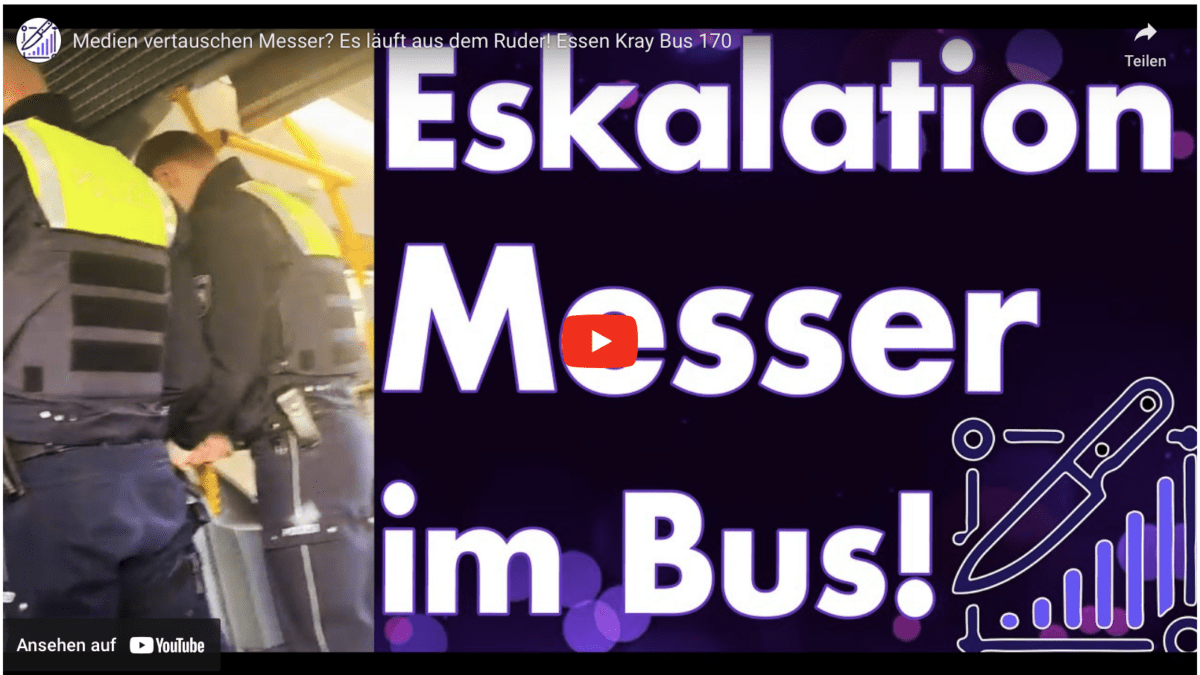 Medien vertauschen Messer? Es läuft aus dem Ruder! Essen Kray Bus 170