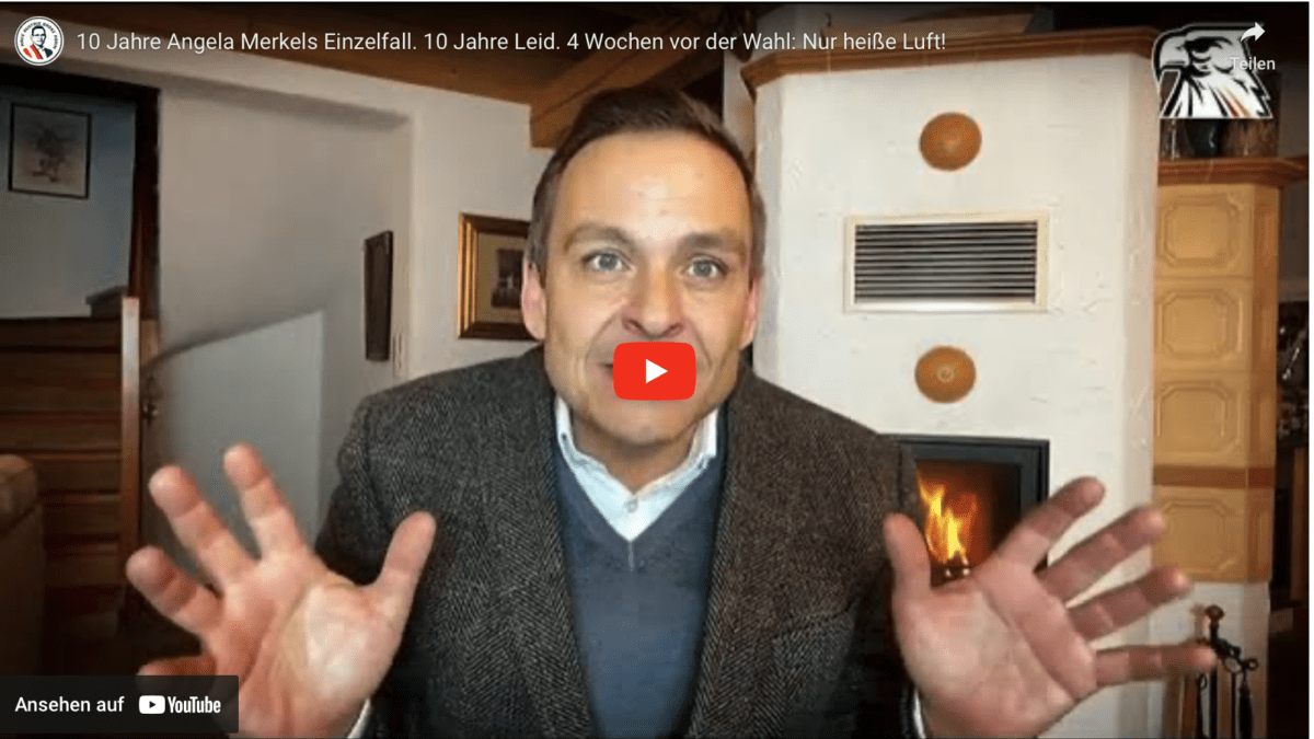 10 Jahre Angela Merkels Einzelfall. 10 Jahre Leid. 4 Wochen vor der Wahl: Nur heiße Luft! Und die macht immer noch den Mund auf, nach 16 Jahren Totalversagen.