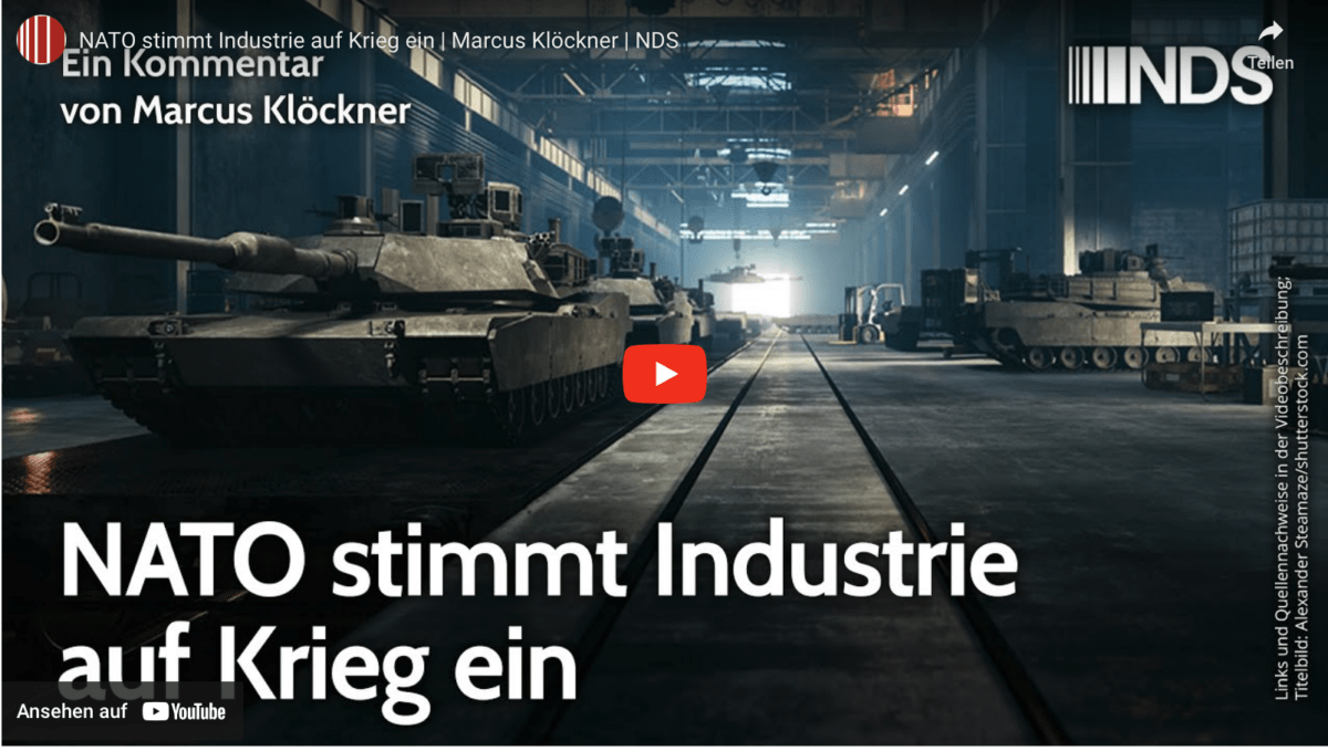 NATO stimmt Industrie auf Krieg ein | Marcus Klöckner | NDS