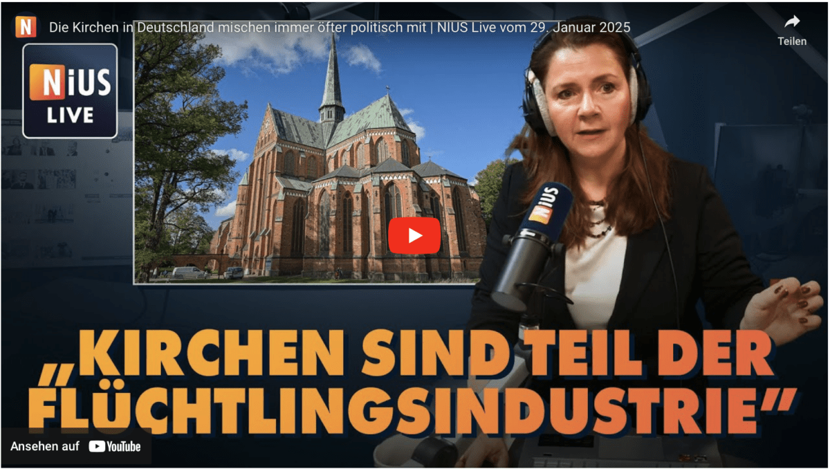 Die Kirchen in Deutschland mischen immer öfter politisch mit | NIUS Live vom 29. Januar 2025