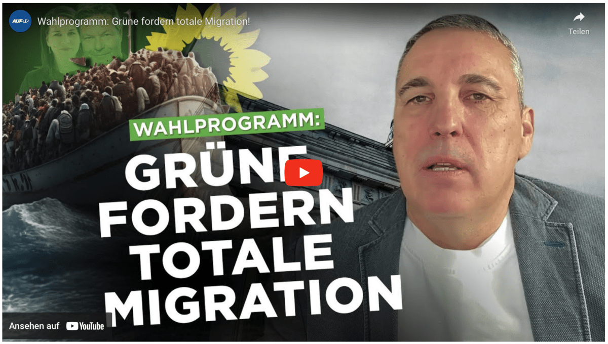 Wahlprogramm: Grüne fordern totale Migration!
