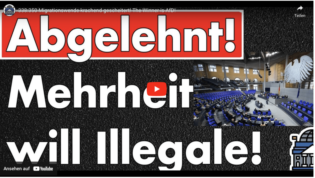 338:350 Migrationswende krachend gescheitert! The Winner is AfD!