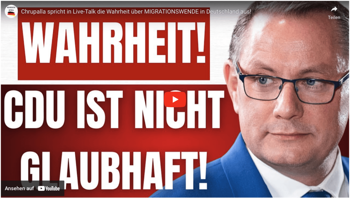 Chrupalla spricht in Live-Talk die Wahrheit über MIGRATIONSWENDE in Deutschland aus!