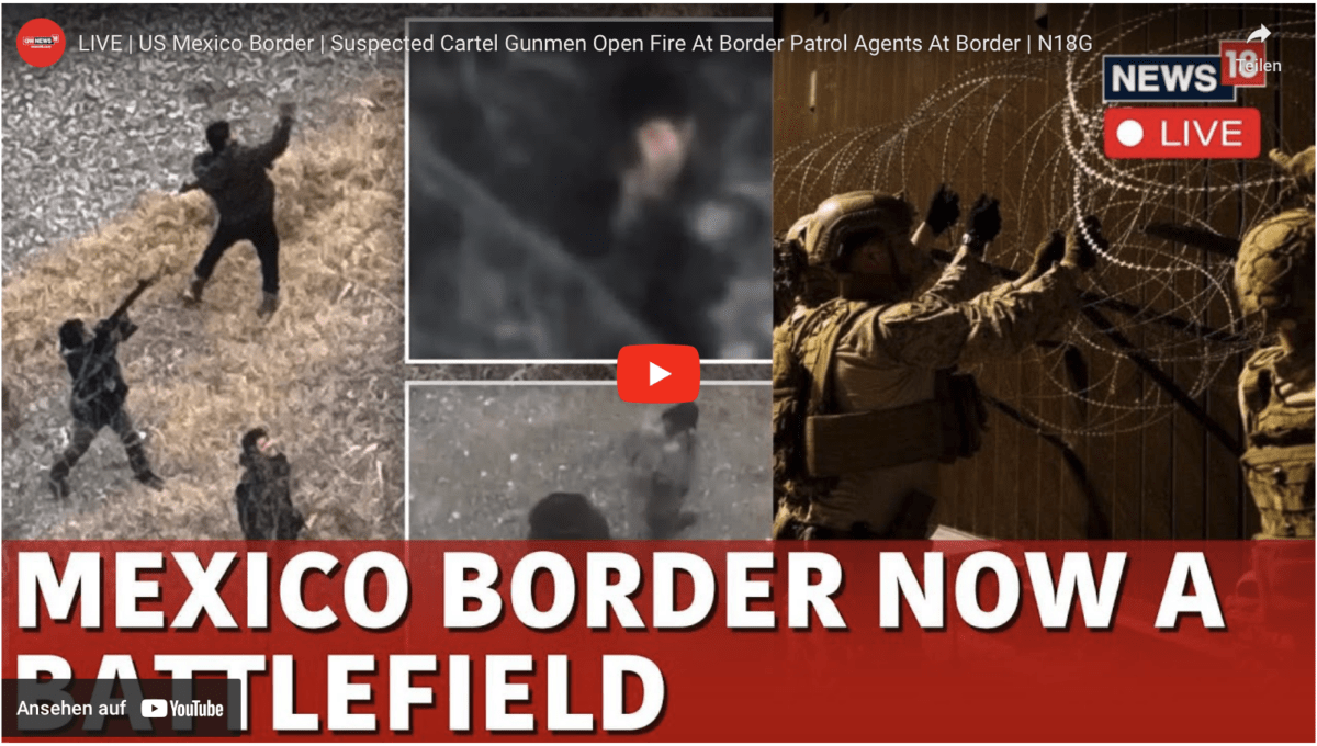LIVE | US-Mexiko-Grenze | Mutmaßliche Kartellbewaffnete eröffnen das Feuer auf Grenzschutzbeamte an der Grenze | N18G