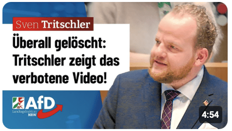 Sie wollten das Video verschwinden lassen! – Sven Tritschler (AfD)