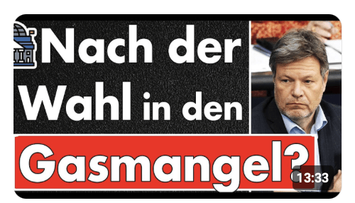 Reicht das Gas oder kommt der Gasmangel kurz nach der Wahl? Habeck verpennt kritische Gasnachfrage!