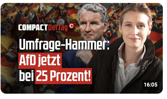 Umfrage-Hammer: AfD jetzt bei 25 Prozent!