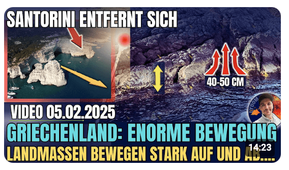 GRIECHENLAND: SANTORINI entfernt sich – Alles setzt sich in Bewegung?