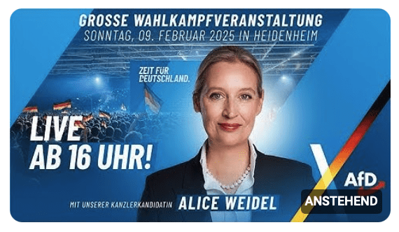 Live: Mega-Veranstaltung mit Alice Weidel in Heidenheim! – AfD