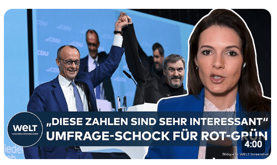BUNDESTAGSWAHL 2025: Nach AFD-Abstimmung! Umfrage-Schock für Rot-Grün! Friedrich Merz obenauf