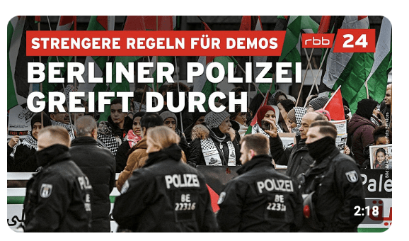Trotz strenger Auflagen – Berliner Polizei löst pro-palästinensische Demo auf