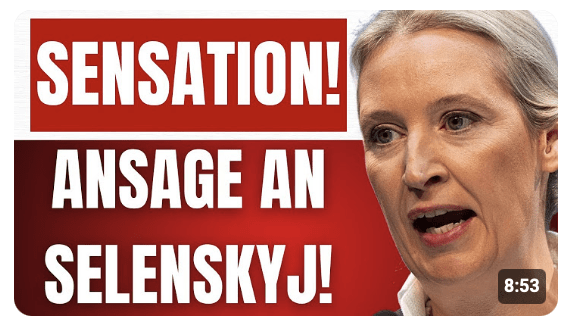 Weidel mit knallharter Botschaft an SELENSKYJ nach verschwundenen Finanzhilfen in Milliardenhöhe!