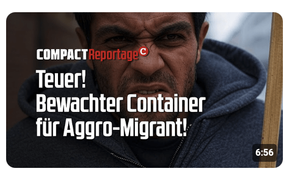 Teuer! Bewachter Container für Aggro-Migrant
