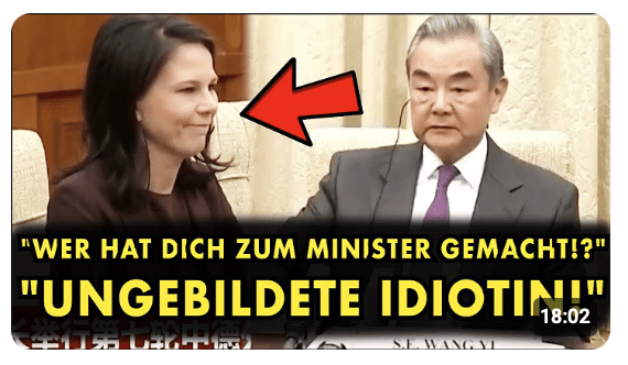VOR 3 MINUTEN! CHINESISCHER DIPLOMAT BRACHTE BAERBOCK LIVE ZUM WEINEN! SCHRECKLICHE DEMÜTIGUNG!