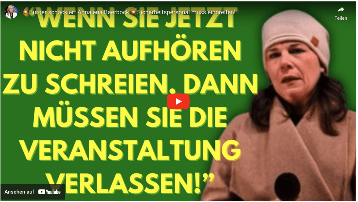 Bürger schockiert Annalena Baerbock Sicherheitspersonal muss eingreifen!