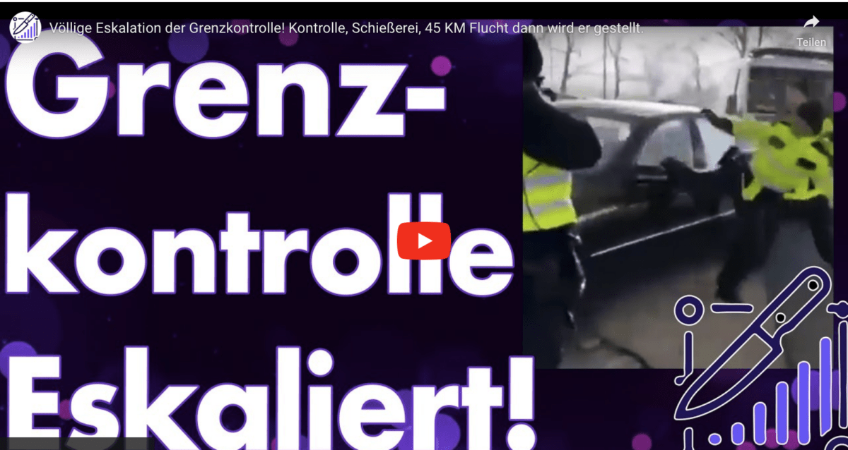 Völlige Eskalation der Grenzkontrolle! Kontrolle, Schießerei, 45 KM Flucht dann wird er gestellt.