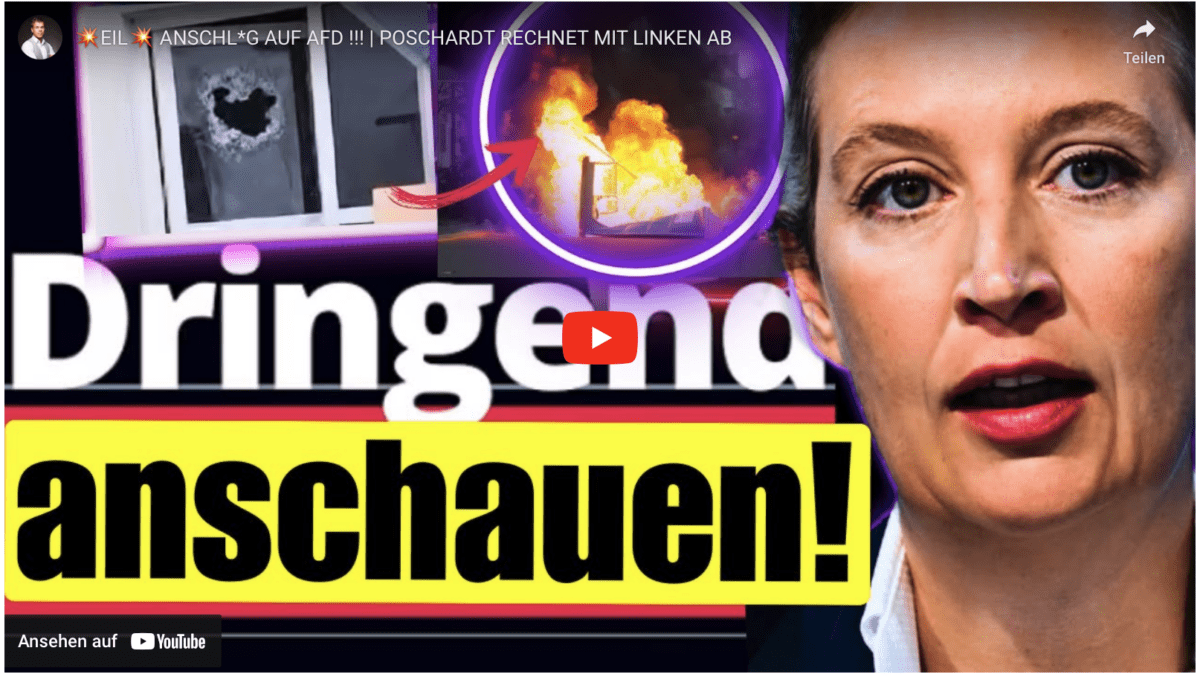 EIL ANSCHLAG AUF AFD !!! | POSCHARDT RECHNET MIT LINKEN AB