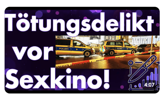 Wieder Tötungsdelikt in Offenburg! Frau liegt tot auf dem Bürgersteig vor einem Sexkino.