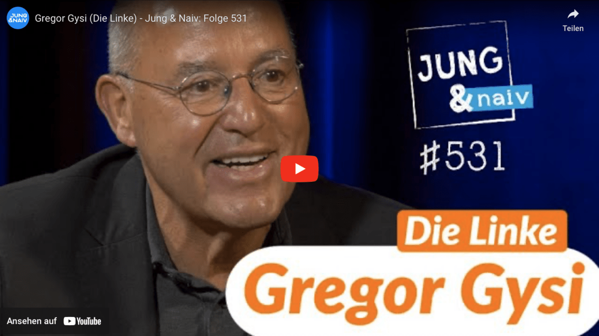 Gregor Gysi (Die Linke) – Jung & Naiv: Folge 531