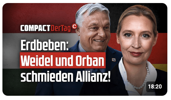 Erdbeben: Weidel und Orban schmieden Allianz!