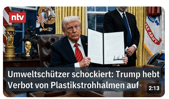 „Wird Planeten beeinflussen“ – Trumps Strohhalm-Verfügung schockiert Umweltschützer