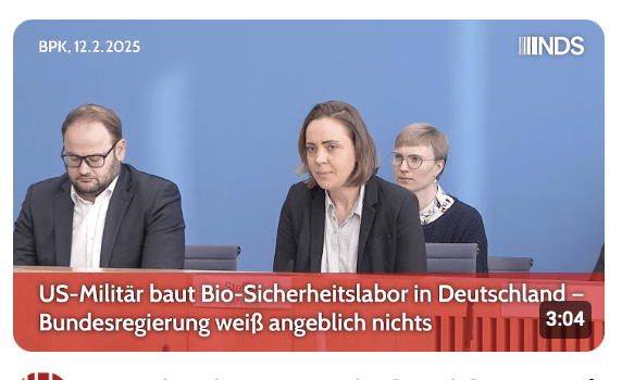 US-Militär baut Bio-Sicherheitslabor in Deutschland – Bundesregierung weiß angeblich nichts 