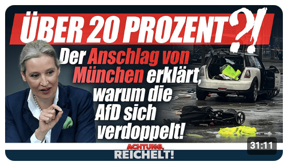 Migrationspolitik gescheitert! Linke Politik tötet! Der Anschlag von München erklärt, warum die AfD sich verdoppelt!