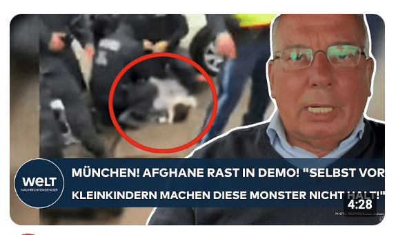 ANSCHLAG IN MÜNCHEN: Afghane rast in Demo! „Selbst vor Kleinkindern machen diese Monster nicht Halt“
