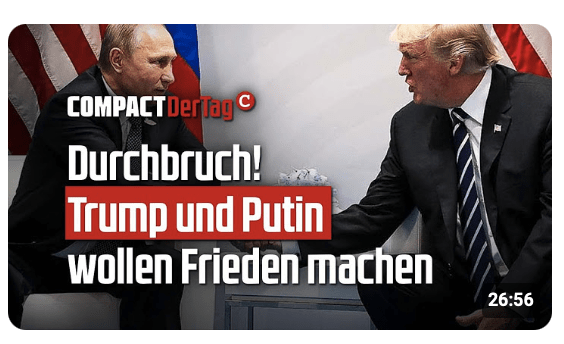 Durchbruch! Trump und Putin wollen Frieden machen