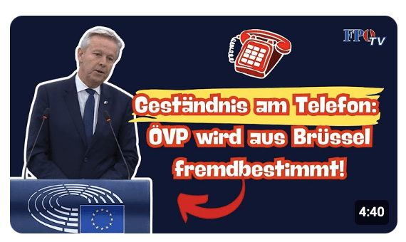 Geständnis am Telefon: ÖVP wird aus Brüssel fremdbestimmt!
