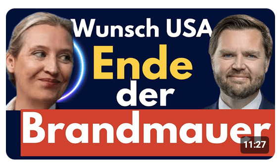 Beste Standpauke! Vance wünscht Regierung mit AfD