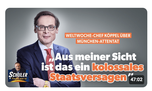 Weltwoche-Chef Roger Köppel über München-Attentat: „Aus meiner Sicht ein kolossales Staatsversagen“