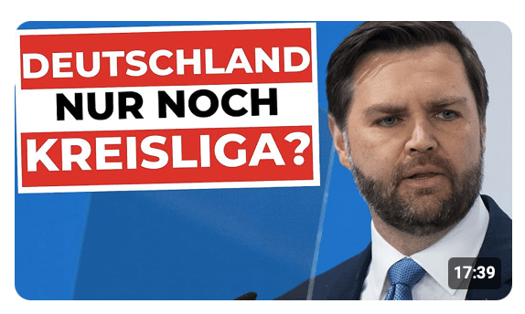 VANCE im ANGRIFFSMODUS auf BRANDMAUER, STEUERPOLITIK und Position in der WELT!