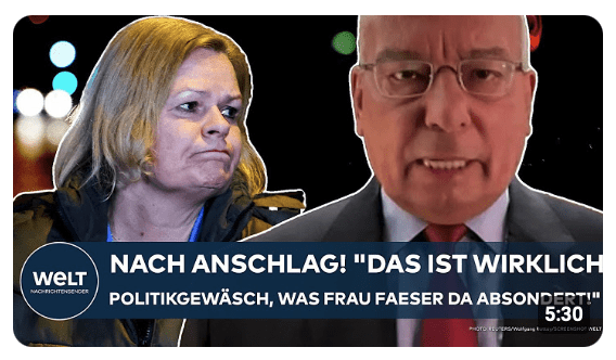 MÜNCHEN: Nach Terror-Anschlag! „Das ist wirklich Politikgewäsch, was Frau Faeser da absondert!“