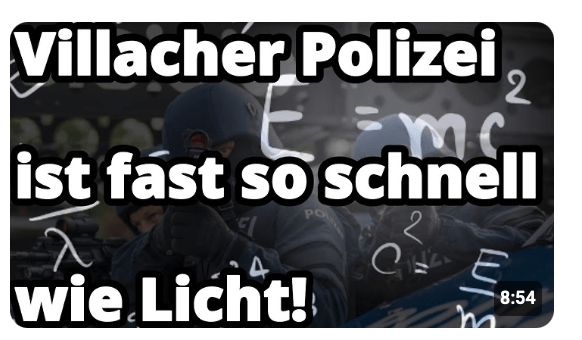 Villacher Polizei schafft 150 Meter in 7 Minuten