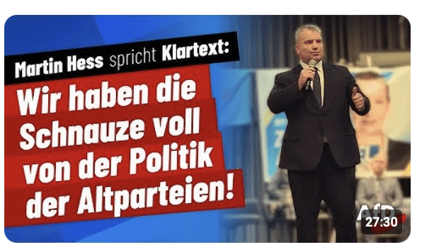 „Wir haben die Schnauze voll von der Politik der Altparteien!“
