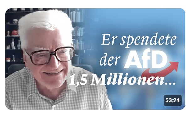 «Die AfD-Leute sind die vernünftigsten»: Winfried Stöcker über seine 1,5-Millionen-Spende an die AfD